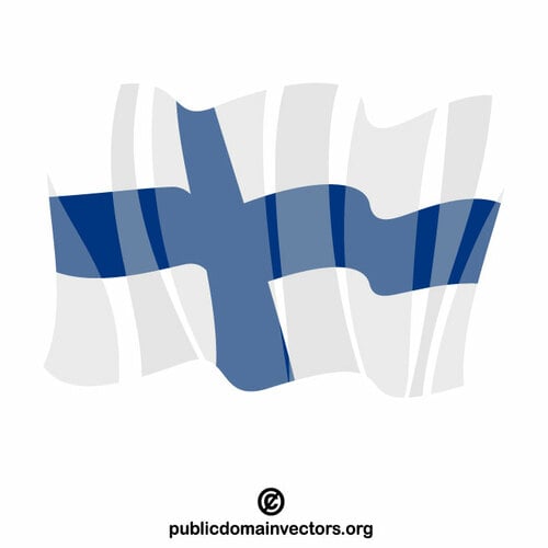 Vlajka Finska vektorová grafika