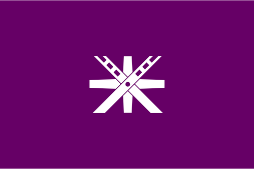 Offisielle flagg Tochigi vektor image