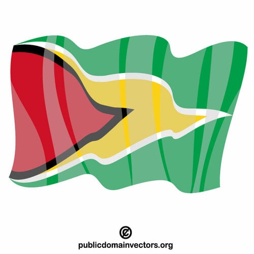 ガイアナベクトルクリップアートの旗