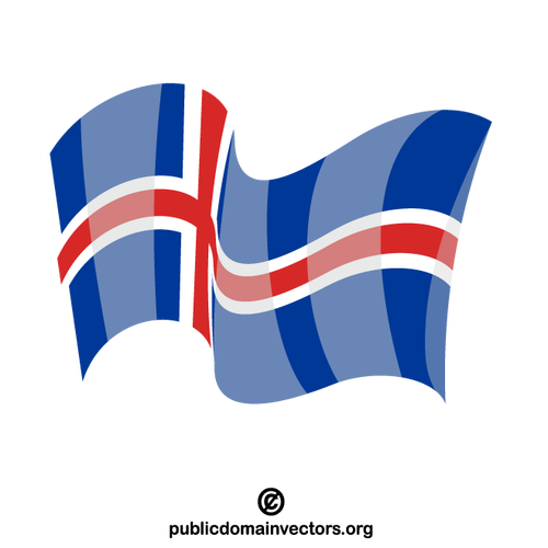 Flagg av Island vektor