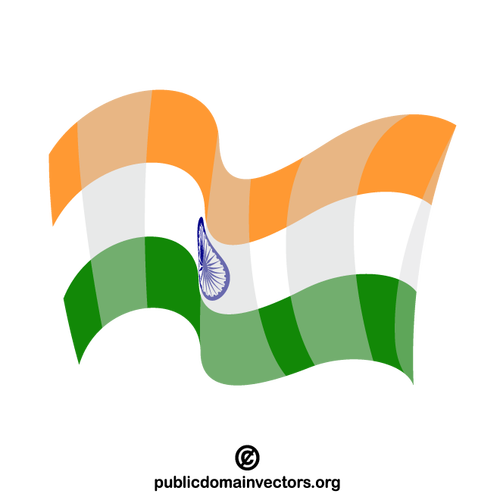 Flagg av India vektor
