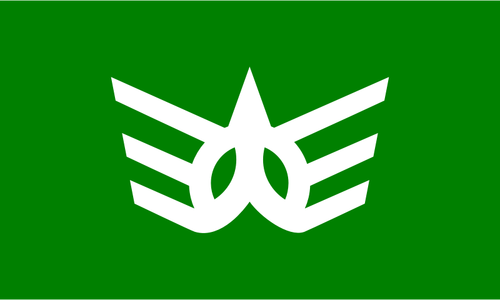Kawauchi का आधिकारिक झंडा वेक्टर क्लिप आर्ट