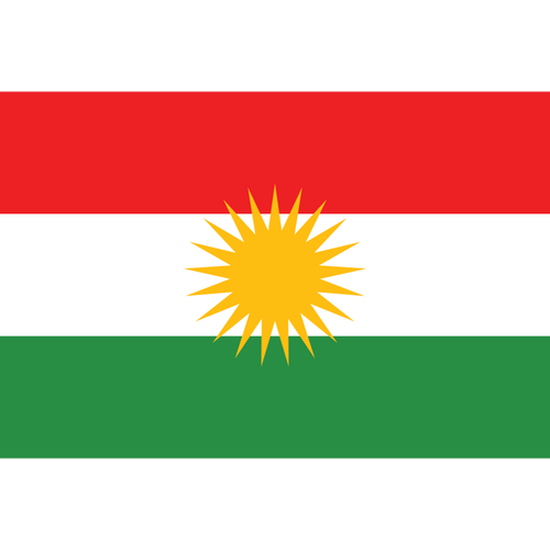 Drapelul Kurdistan vectoriale