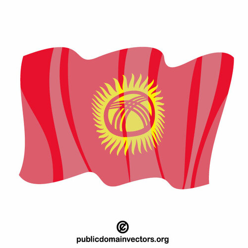 Vlajka Kyrgyzstánu