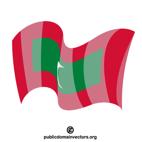 Malediivien lippu vektori