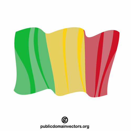 Flagget til Mali vektorgrafikk utklipp