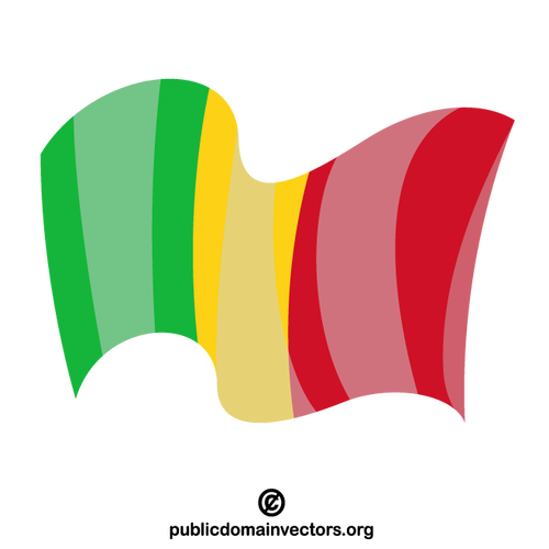 Flagga av Mali vektor