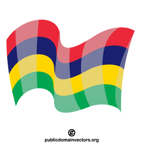Flagg av Mauritius vektor