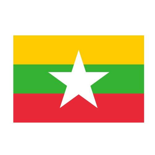 Векторный флаг Мьянмы
