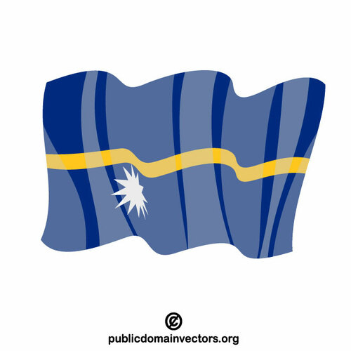 Flag of Nauru vector clip art