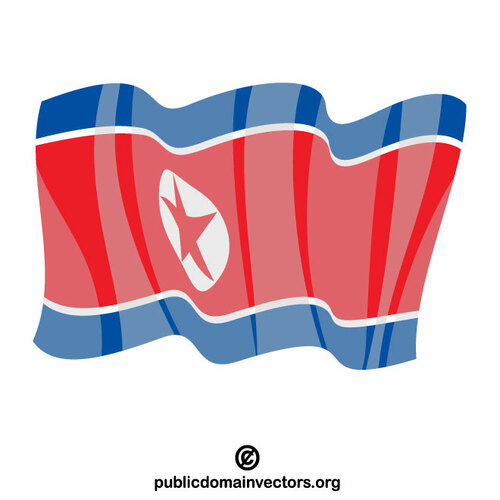 Wektor flaga Korei Północnej