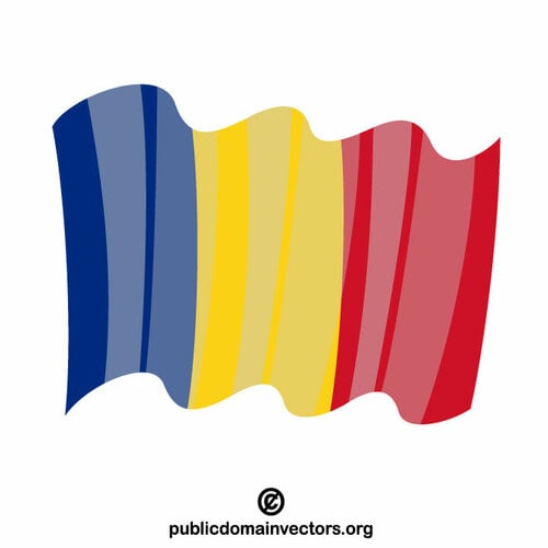 Imagen vectorial de la bandera de Rumania