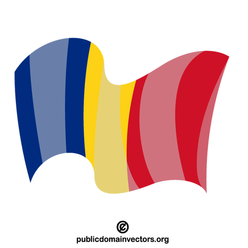 Flagg av Romania vinker