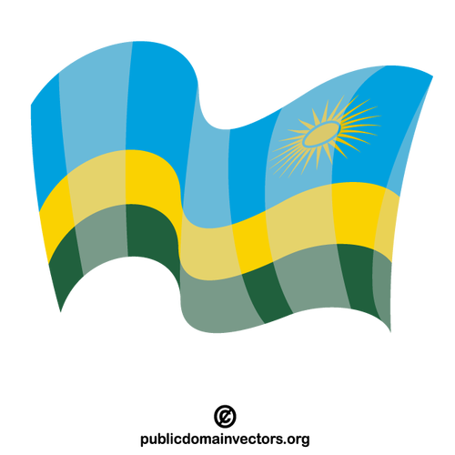 Flagg av Rwanda vektor bilde