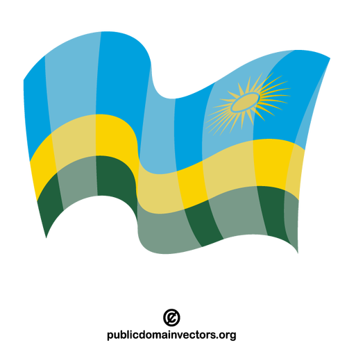 Bendera Rwanda gambar vektor