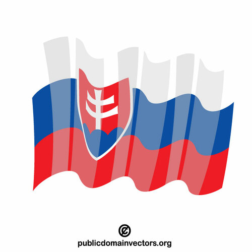 Imagen prediseñada vectorial de la bandera de Eslovaquia