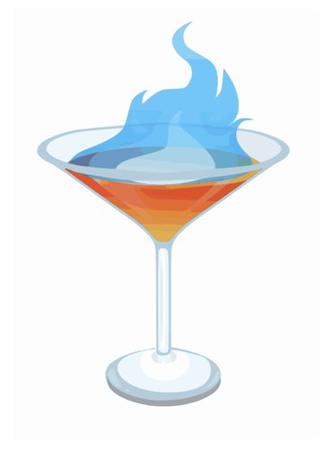 Burning cocktail vector illustration