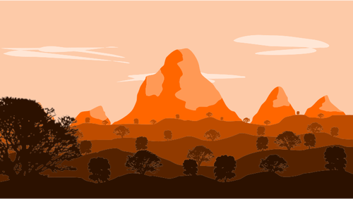 Flat-shaded landscape