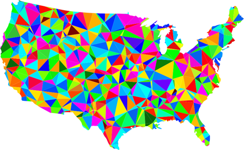 Low poly USA map