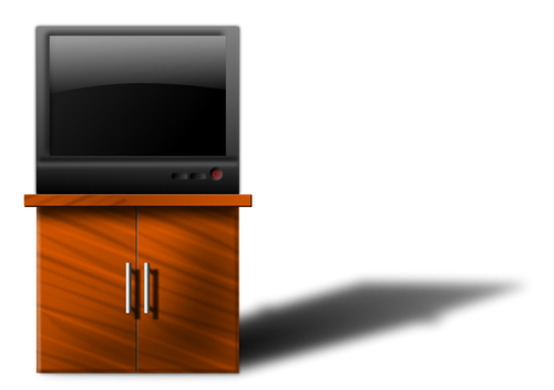 Flat TV vektor ilustrasi