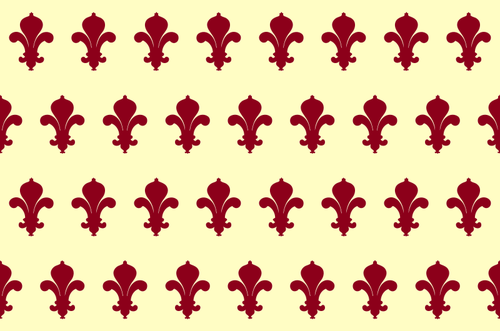 Drawing of seamless pattern of red fleurs de lys