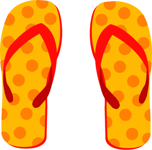 Gelbe Flip flops