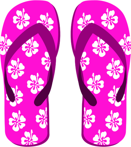 Pink flip flops | Public domain vectors