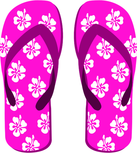 Pink flip flops | Public domain vectors