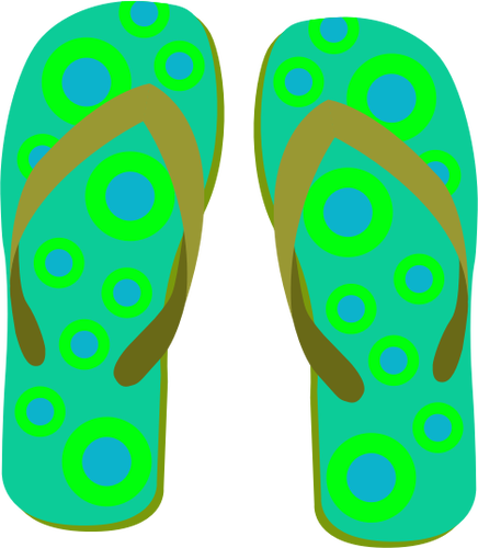 Green flip flops