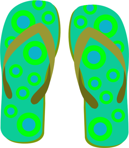 Green flip flops