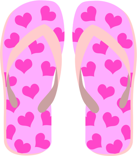 Purple flip-flops
