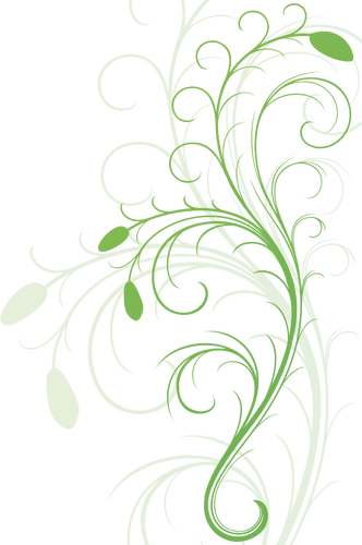 Vektorigrafiikka kiemurtelevasta kukkakuvioelementistä