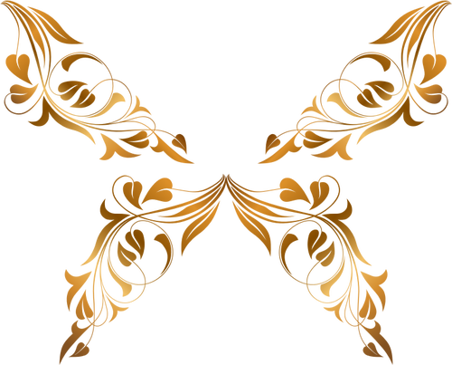 Motýl s lesklými listy