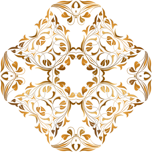 Design floral de aur