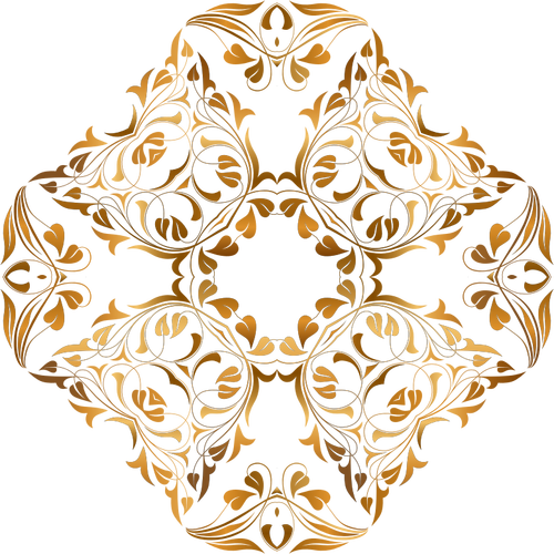 Diseño floral de oro