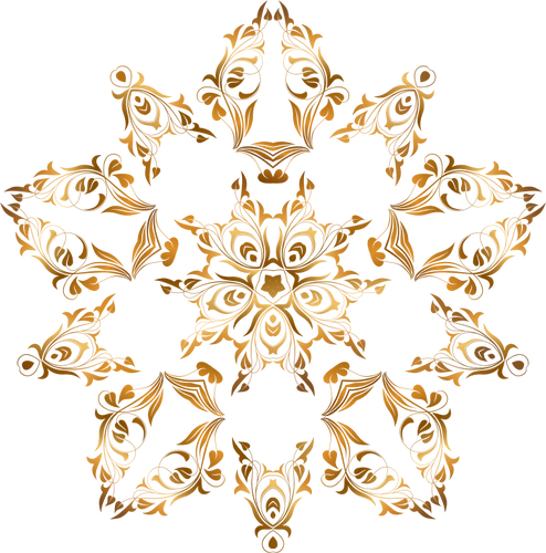 黄金の花の星ベクトル画像