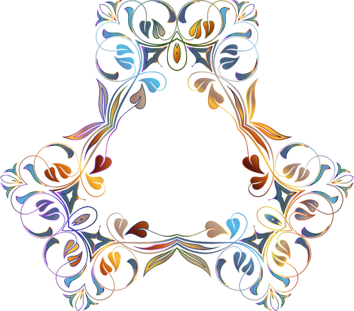 Triangulära blommig fotoram
