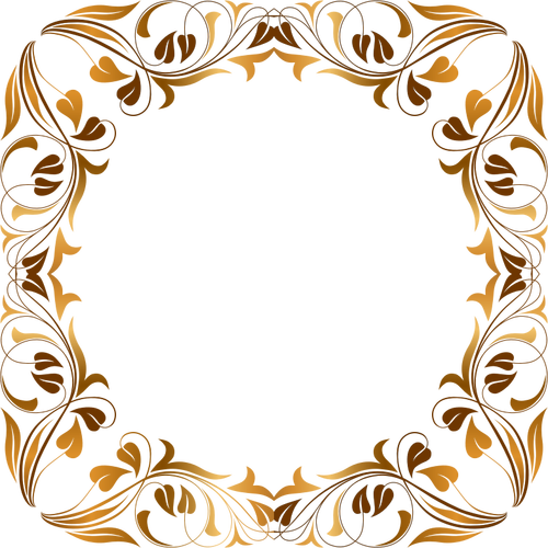 Gambar dari bulat frame bunga | Domain publik vektor