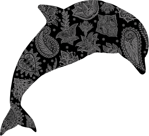 Floral Pattern Dolphin