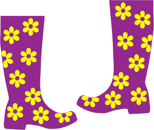 Botas de chuva floral