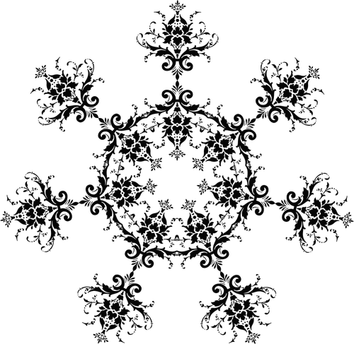Czarno-białe tkaniny ornament