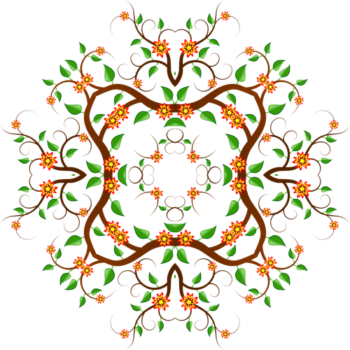 Seni klip ornamen bunga vektor Domain publik vektor