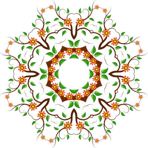 Vektorové kreslení dekorativní květinový vzor