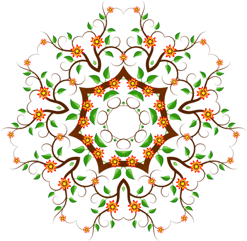Image clipart vectoriel ornement coloré