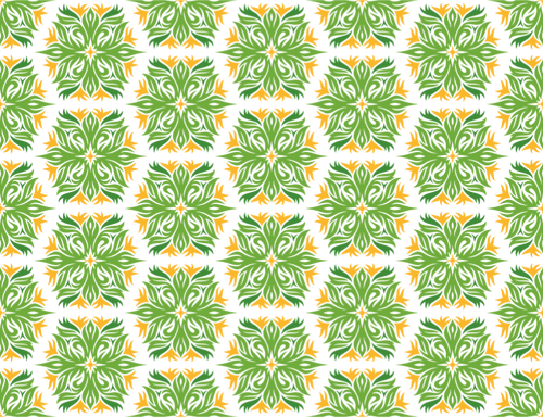Floral background in green and yellow