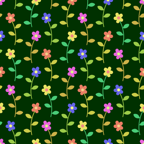 Flowers on green background