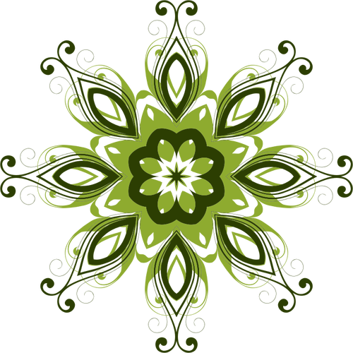 Vihreä kukka suunnittelu elementti vektori kuva
