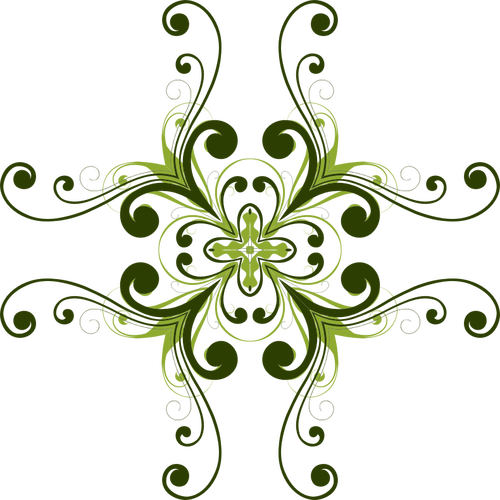Imagen de diseño floral con cuatro pétalos abstractas.