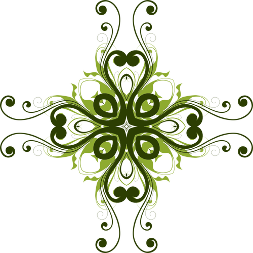 Clip art of green flower