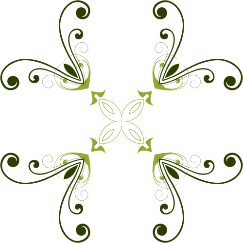 Ilustración de vector floral patrón geométrico
